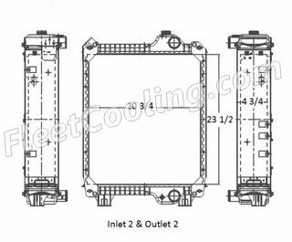 Picture of Case International, Ford / New Holland, Steyr Radiator - Plastic Tank TR7894