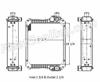 Picture of Case International, Terex Radiator - Plastic Tank TR7896