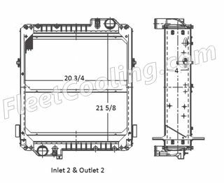 Picture of Massey Ferguson Radiator - Plastic Tank TR7898