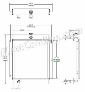 Picture of Lincoln Welder Radiator - Solder On Tank TR7995