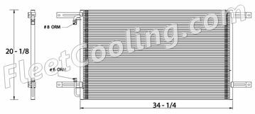 Picture of Freightliner Condenser AC0608