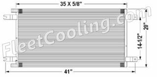 Picture of Kenworth, Peterbilt Condenser AC0702