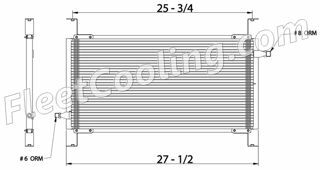 Picture of Chevrolet / GMC, Volvo, White Condenser AC1610