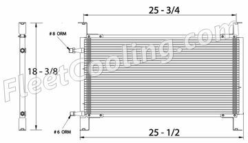 Picture of Chevrolet / GMC, Volvo, White Condenser AC1611