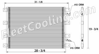 Picture of Kenworth Condenser AC7003