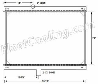 Picture of Mack Radiator - Solder On Tank TR7155S