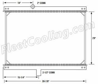 Picture of Mack Radiator - Solder On Tank TR7155S