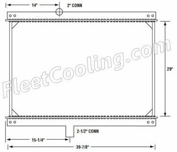 Picture of Mack Radiator - Solder On Tank TR7155S