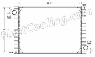 Picture of Freightliner Radiator - Solder On Tank TR7366S