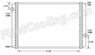 Picture of Ford / Sterling Radiator - Solder On Tank TR7160S