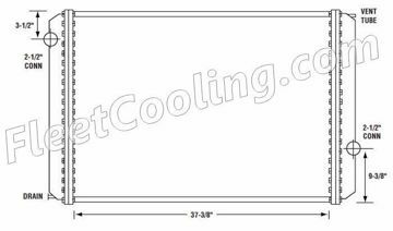 Picture of Ford / Sterling Radiator - Solder On Tank TR7160S