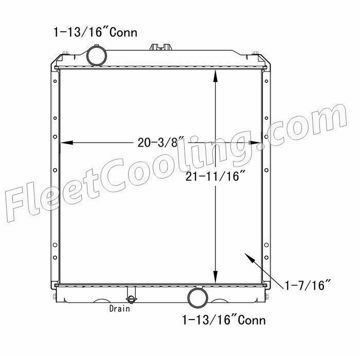Picture of Mitsubishi Radiator - Plastic Tank TR7407P
