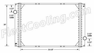 Picture of International Navistar Radiator - Solder On Tank TR7192S