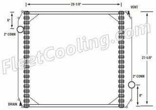 Picture of Ford / Sterling Radiator - Solder On Tank TR7197S