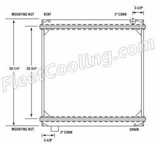 Picture of Ford / Sterling Radiator - Solder On Tank TR7101S