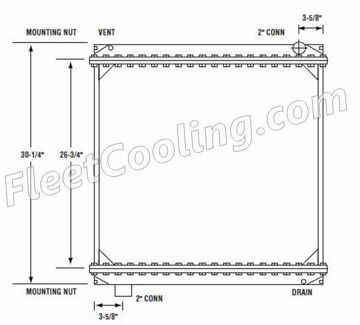 Picture of Ford / Sterling Radiator - Solder On Tank TR7101S