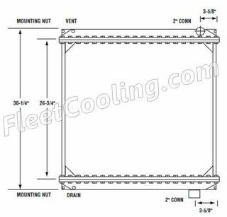 Picture of Ford / Sterling Radiator - Solder On Tank TR7103S