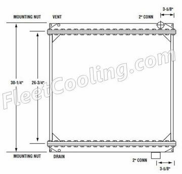 Picture of Ford / Sterling Radiator - Solder On Tank TR7103S