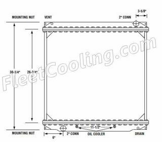 Picture of Ford / Sterling Radiator - Solder On Tank TR7104S