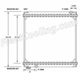 Picture of Ford / Sterling Radiator - Solder On Tank TR7105S