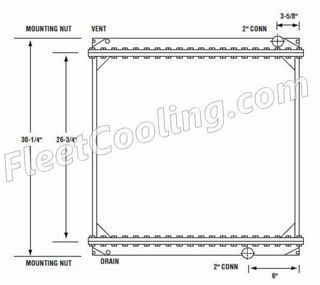 Picture of Ford / Sterling Radiator - Solder On Tank TR7106S