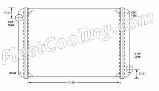 Picture of Ford / Sterling Radiator - Solder On Tank TR7108S