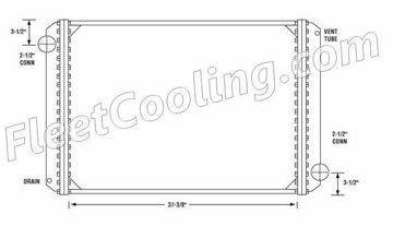 Picture of Ford / Sterling Radiator - Solder On Tank TR7108S