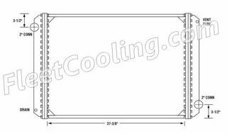 Picture of Ford / Sterling Radiator - Solder On Tank TR7111S