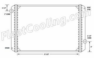 Picture of Ford / Sterling Radiator - Solder On Tank TR7114S