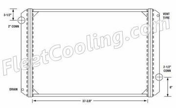 Picture of Ford / Sterling Radiator - Solder On Tank TR7114S