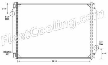 Picture of Freightliner Radiator - Solder On Tank TR7116SHD