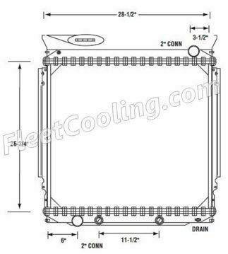 Picture of Ford / Sterling Radiator - Solder On Tank TR7342S