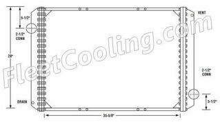 Picture of IC Corporation, International Navistar Radiator - Solder On Tank TR7122S