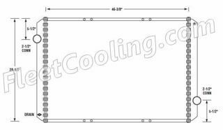 Picture of International Navistar Radiator - Solder On Tank TR7344S