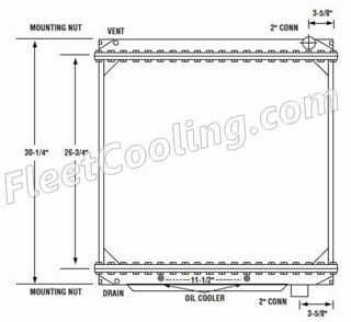 Picture of Ford / Sterling Radiator - Solder On Tank TR7131S