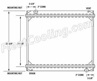 Picture of Ford / Sterling Radiator - Solder On Tank TR7132S