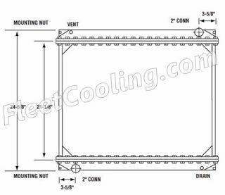 Picture of Ford / Sterling Radiator - Solder On Tank TR7133S