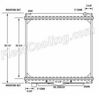 Picture of Ford / Sterling Radiator - Solder On Tank TR7135S