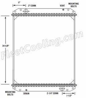 Picture of Freightliner Radiator - Solder On Tank TR7152S