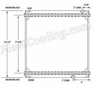 Picture of Ford / Sterling Radiator - Solder On Tank TR7153S