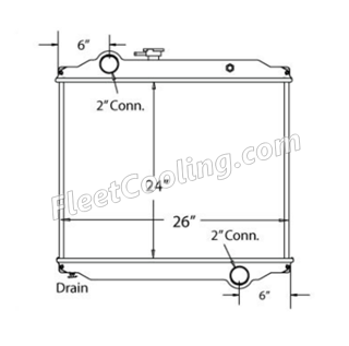 Picture of Freightliner Radiator - Plastic Tank TR7195P