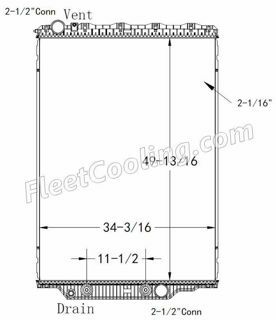 Picture of Mack Radiator - Plastic Tank TR7493P