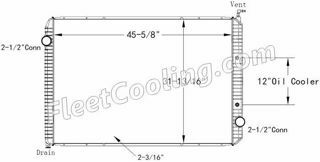 Picture of International Navistar Radiator - Plastic Tank TR7494P