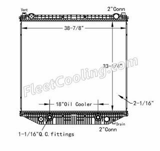 Picture of Freightliner, Sterling, Western Star Radiator - Plastic Tank TR7497P