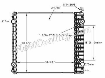 Picture of Freightliner Radiator - Plastic Tank TR7499P