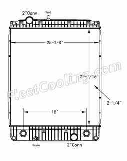 Picture of Freightliner Radiator - Plastic Tank TR7523P