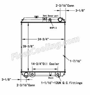 Picture of Hino Radiator - Plastic Tank TR7524P