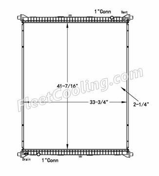 Picture of International Navistar Radiator - Plastic Tank TR7526P