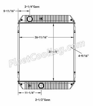 Picture of Gillig Radiator - Plastic Tank TR7527P
