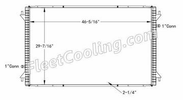 Picture of International Navistar Radiator - Plastic Tank TR7529P